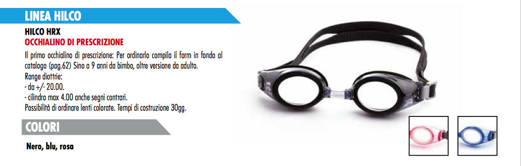 Occhialino da nuoto HILCO RX da bimbi